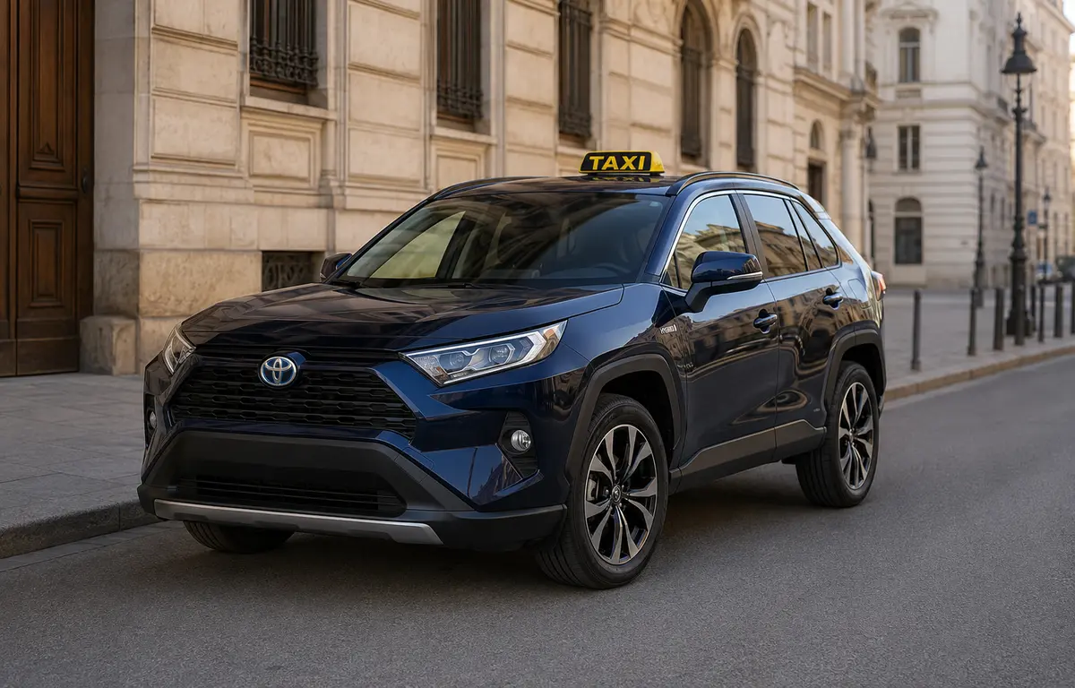 Dunkelblaues Toyota RAV4 Taxi – Fahrzeug 07